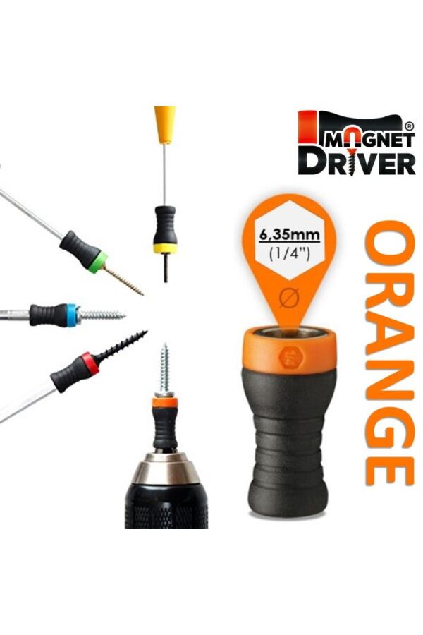 Magnet Driver® Orange Ø6,35mm (1/4") HEX - Magnetisk skrueholder til bits og skrujern