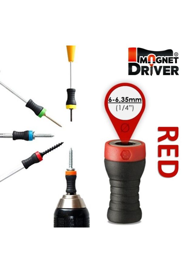 Magnet Driver® Red Ø6-6,35mm (1/4") - Magnetisk skrueholder til bits og skrujern